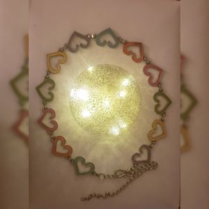 🌈 Vintage Rainbow heart chain belt